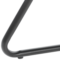 Sedia senza braccioli Rivestimento in velluto blu marino Schienale a conchiglia Design classico vintage Struttura in metallo nero