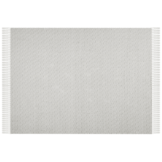 Coperta plaid con frange cotone taupe fatta a mano 125 x 150 cm stile boho camera da letto soggiorno