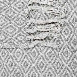 Coperta plaid con frange cotone taupe fatta a mano 125 x 150 cm stile boho camera da letto soggiorno