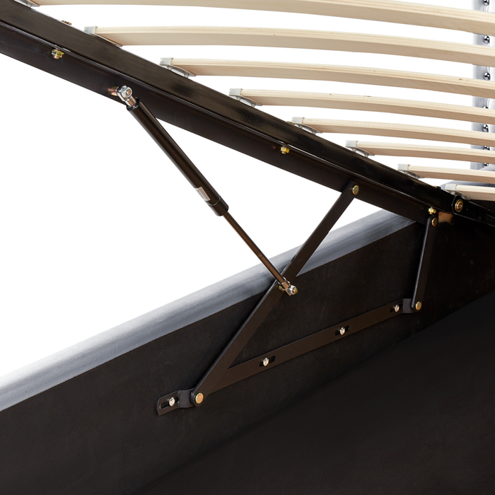 Letto singolo con contenitore in velluto grigio 90 x 200 cm camera da letto cameretta elegante glamour