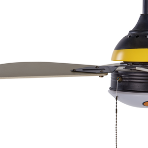 Ventilatore da soffitto per cameretta a forma di ape con lame grigie bambini colorato