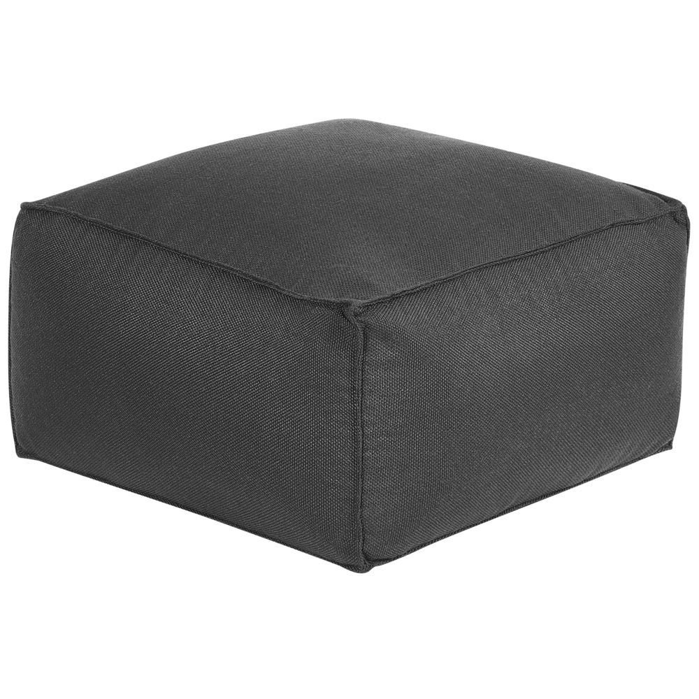 Moderno Pouf Intrecciato da Salotto 50 x 30 cm Motivo Nero