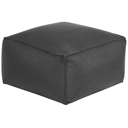 Moderno Pouf Intrecciato da Salotto 50 x 30 cm Motivo Nero