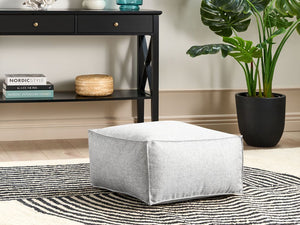 Moderno Pouf Intrecciato da Salotto 50 x 30 cm Motivo Grigio