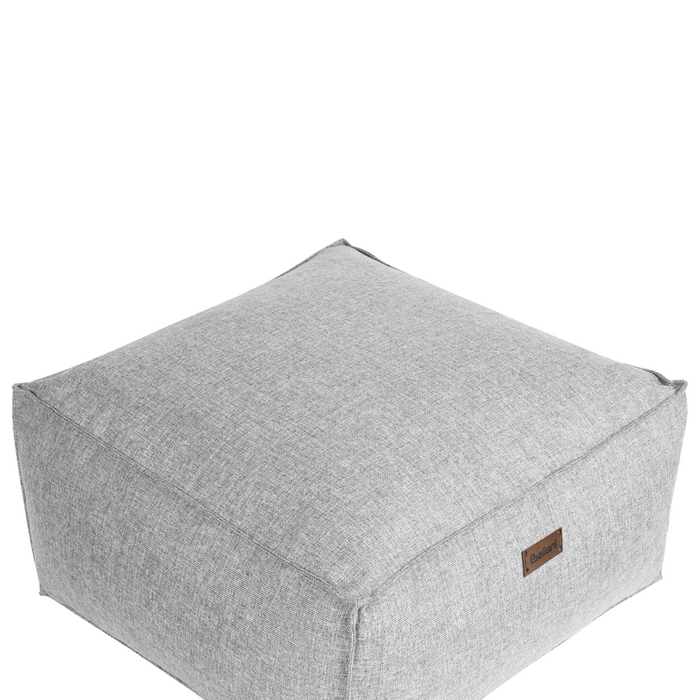Moderno Pouf Intrecciato da Salotto 50 x 30 cm Motivo Grigio