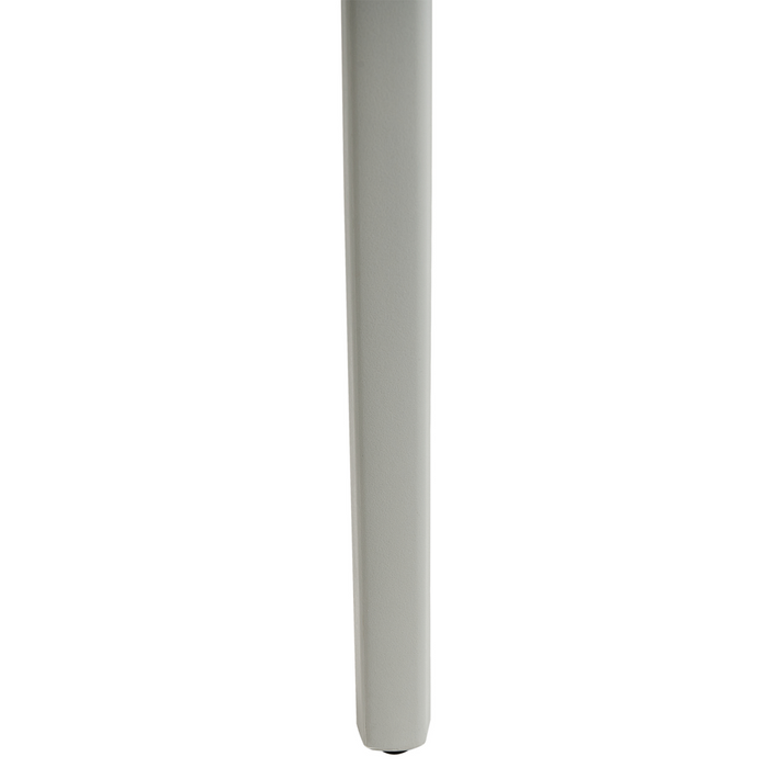 Set di 4 sedie moderne da interno ed esterno in plastica di colore grigio chiaro stile moderno contemporaneo