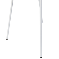 Set di 2 sedie da pranzo in materiale sintetico bianco e gambe metallo stile moderno soggiorno cucina