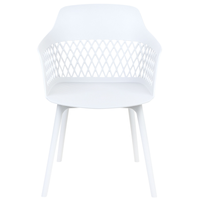 Set di 2 sedie da pranzo in materiale sintetico bianco stile moderno soggiorno cucina