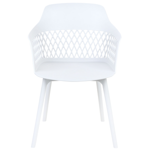 Set di 2 sedie da pranzo in materiale sintetico bianco stile moderno soggiorno cucina