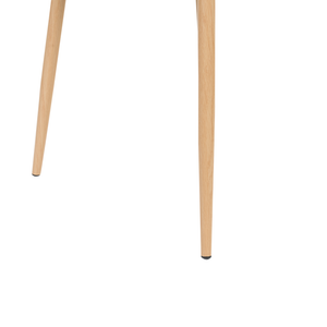 Set di 2 sedie da pranzo in materiale sintetico verde chiaro gambe eleganti decorative stile contemporaneo