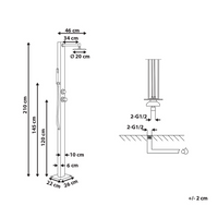 Doccia da esterno moderna in PVC argento giardino esterno glamour moderna