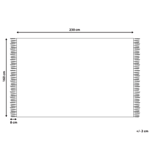 Tappeto bianco e grigio in lana 160 x 230 cm intrecciato a mano con motivi geometrici in stile scandinavo Soggiorno Camera da letto