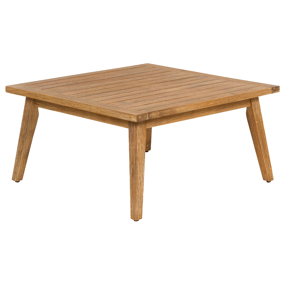 Set Giardino Rattan Beige Divano Ad Angolo Tavolo In Legno Patio Esterno Moderno 5 posti