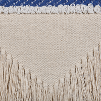 Set di 2 cuscini decorativi in cotone beige 45 x 45 cm federa con frange testurizzate con imbottitura in poliestere