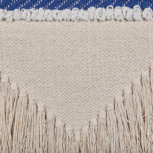 Set di 2 cuscini decorativi in cotone beige 45 x 45 cm federa con frange testurizzate con imbottitura in poliestere