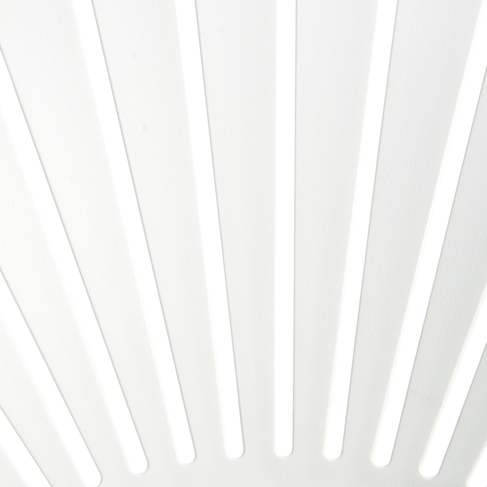 Set di 4 sedie da pranzo in plastica bianco per interni ed esterni da giardino impilabili in stile minimalista