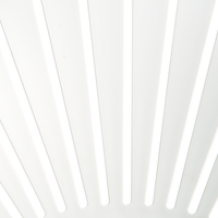 Set di 4 sedie da pranzo in plastica bianco per interni ed esterni da giardino impilabili in stile minimalista