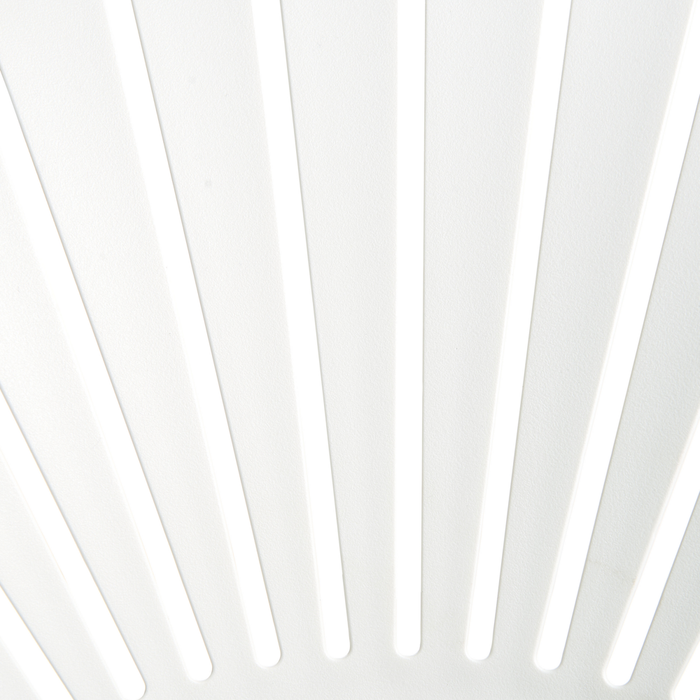 Set di 4 sedie da pranzo in plastica bianco per interni ed esterni da giardino impilabili in stile minimalista