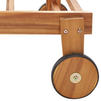 Lettino da giardino in legno di acacia con schienale reclinabile pieghevole giardino terrazzo pieghevole