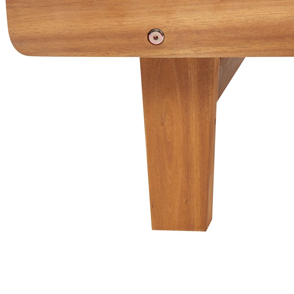 Lettino da giardino in legno di acacia con schienale reclinabile pieghevole giardino terrazzo pieghevole