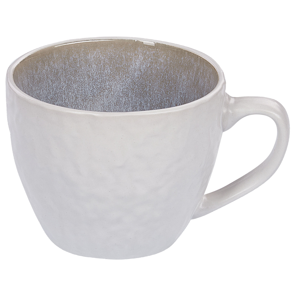 Set di 16 pezzi di gres grigio chiaro in porcellana lavorato a mano  Servizio per 4 persone Cucina Sala da pranzo