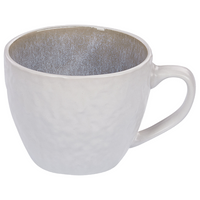 Set di 16 pezzi di gres grigio chiaro in porcellana lavorato a mano  Servizio per 4 persone Cucina Sala da pranzo