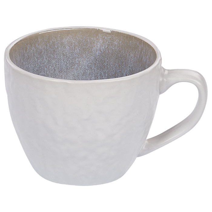 Set di 16 pezzi di gres grigio chiaro in porcellana lavorato a mano  Servizio per 4 persone Cucina Sala da pranzo