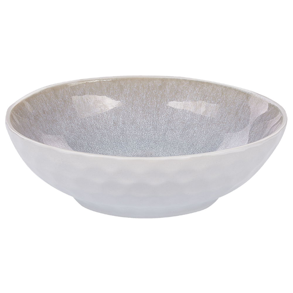 Set di 16 pezzi di gres grigio chiaro in porcellana lavorato a mano  Servizio per 4 persone Cucina Sala da pranzo