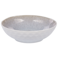 Set di 16 pezzi di gres grigio chiaro in porcellana lavorato a mano  Servizio per 4 persone Cucina Sala da pranzo