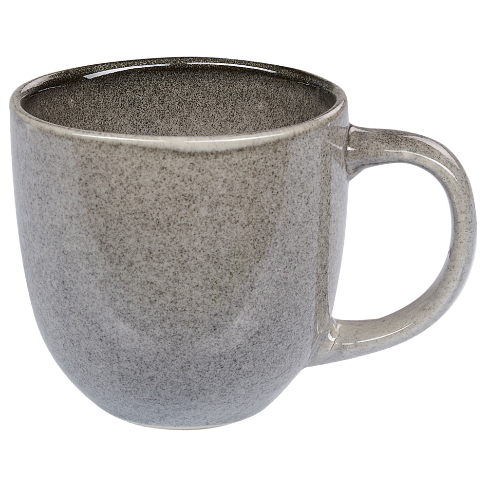 Set di 16 pezzi in gres caolino grigio lavorato a mano con smalto reattivo Servizio per 4 persone Effetto martello Cucina Sala da pranzo