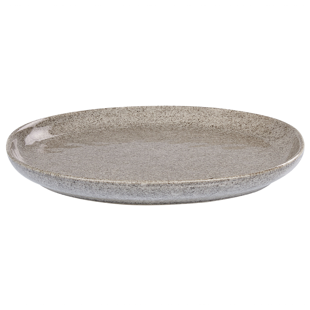 Set di 16 pezzi in gres caolino grigio lavorato a mano con smalto reattivo Servizio per 4 persone Effetto martello Cucina Sala da pranzo