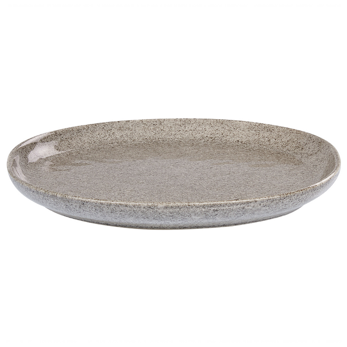 Set di 16 pezzi in gres caolino grigio lavorato a mano con smalto reattivo Servizio per 4 persone Effetto martello Cucina Sala da pranzo