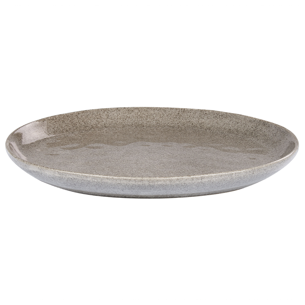 Set di 16 pezzi in gres caolino grigio lavorato a mano con smalto reattivo Servizio per 4 persone Effetto martello Cucina Sala da pranzo