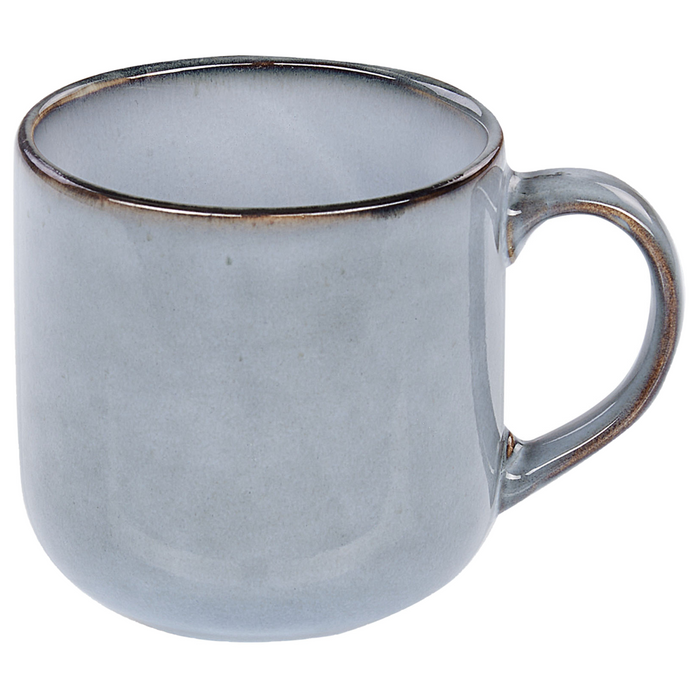 Set di 16 pezzi di gres blu chiaro in caolino lavorato a mano con smalto reattivo Servizio per 4 persone Effetto martello Cucina Sala da pranzo