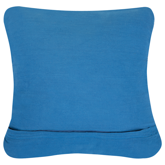 Set di 2 cuscini decorativi in macramè di cotone blu 45 x 45 cm Corda Boho Retro Decor Accessori