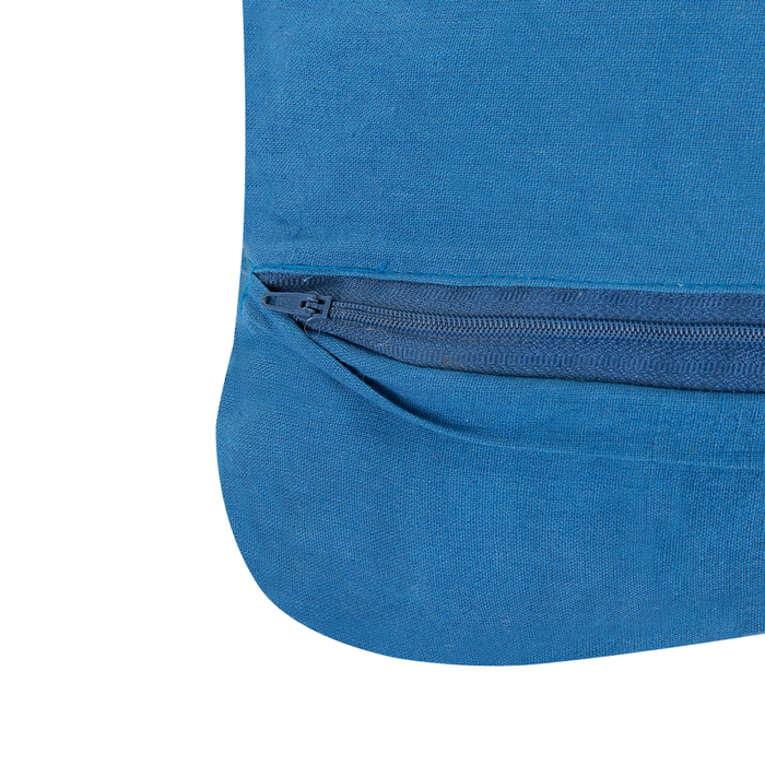 Set di 2 cuscini decorativi in macramè di cotone blu 45 x 45 cm Corda Boho Retro Decor Accessori