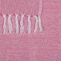 Coperta in cotone rosa 130 x 160 cm Copriletto boho stile costiero