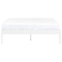 Letto matrimoniale con rete a doghe in metallo bianco 160 x 200 cm stile moderno industriale