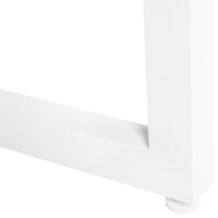 Tavolo da pranzo da giardino Piano in vetro alluminio grigio e bianco resistente agli agenti atmosferici