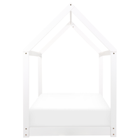 Letto a casetta per bambini in legno di pino bianco UE misura singola 90 x 200 cm con telaio a doghe letto per bambini piccoli