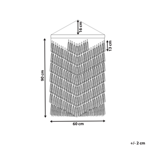 Decorazione da parete in cotone beige intrecciato a mano con frange Decorazione da parete in stile bohémien Soggiorno Camera da letto