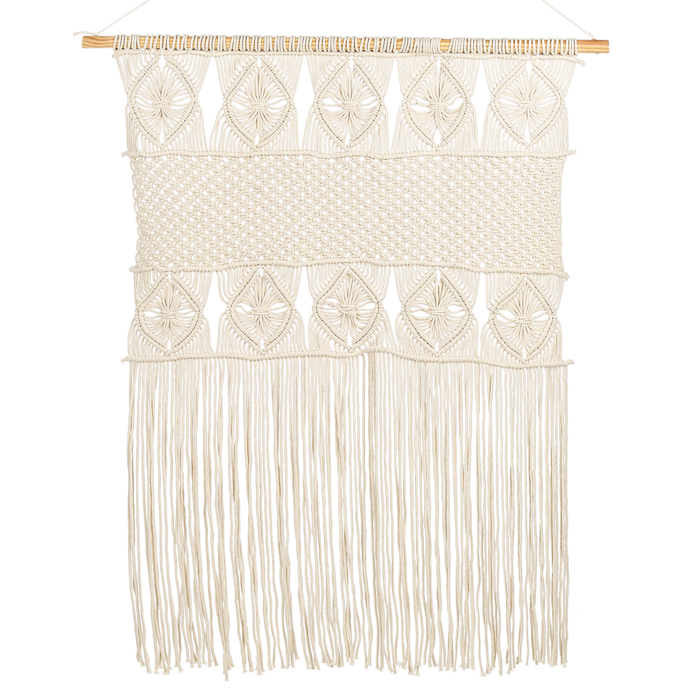 Decorazione da parete Macramè Beige chiaro Stile Boho Chic Decorazione murale Soggiorno Camera da letto