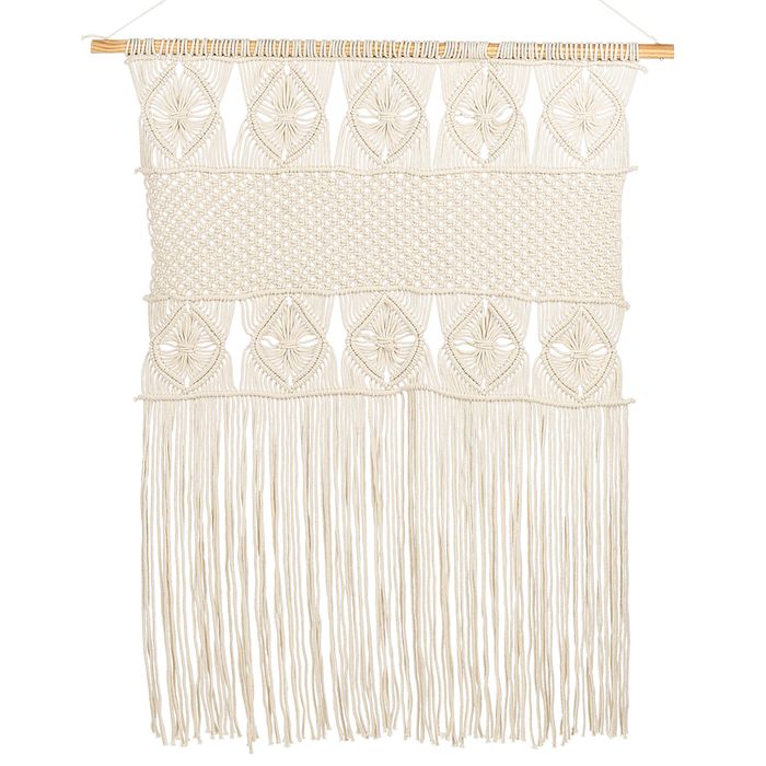 Decorazione da parete Macramè Beige chiaro Stile Boho Chic Decorazione murale Soggiorno Camera da letto