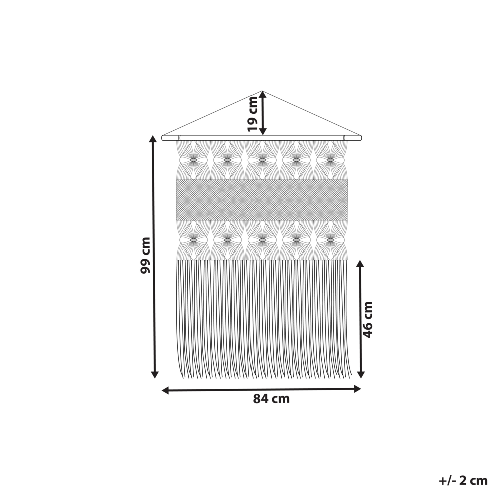 Decorazione da parete Macramè Beige chiaro Stile Boho Chic Decorazione murale Soggiorno Camera da letto