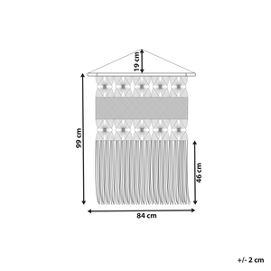 Decorazione da parete Macramè Beige chiaro Stile Boho Chic Decorazione murale Soggiorno Camera da letto