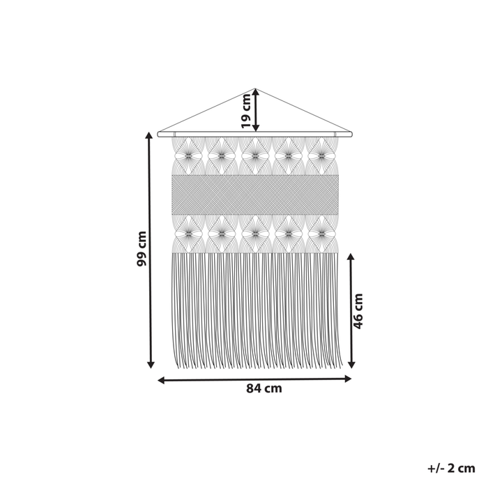 Decorazione da parete Macramè Beige chiaro Stile Boho Chic Decorazione murale Soggiorno Camera da letto