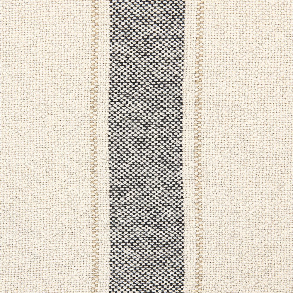 Coperta Beige Cotone 130 x 170 cm Accessorio a righe con frange decorative Fatto a mano