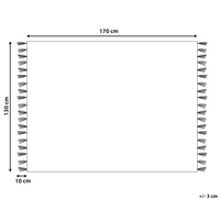 Coperta in cotone nero 130 x 170 cm Accessorio a scacchiera con frange decorative Fatto a mano