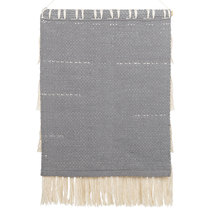 Decorazione da parete in cotone grigio e beige intrecciata a mano con frange Decorazione da parete in stile bohémien Soggiorno Camera da letto