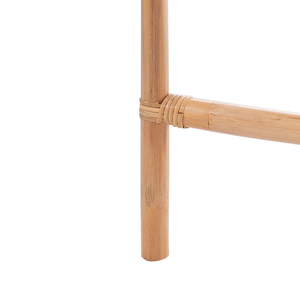 Divisorio per la stanza in rattan naturale e bambù a 3 pannelli pieghevoli con schermo decorativo.